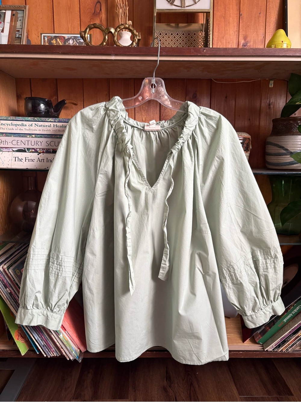 A.N.A Cotton Poplin Oversize Boho Blouse 1X